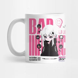 Bad Influence Cute Anime Girl y2k Mug